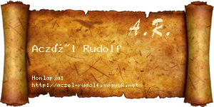 Aczél Rudolf névjegykártya