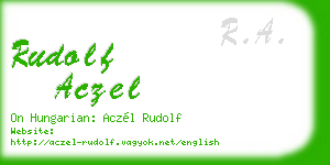 rudolf aczel business card